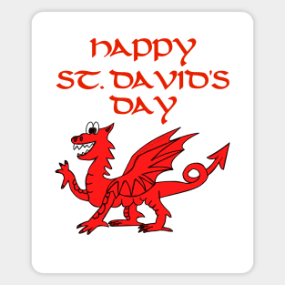 St David's Day 2022 Masked Welsh Dragon Wales Magnet